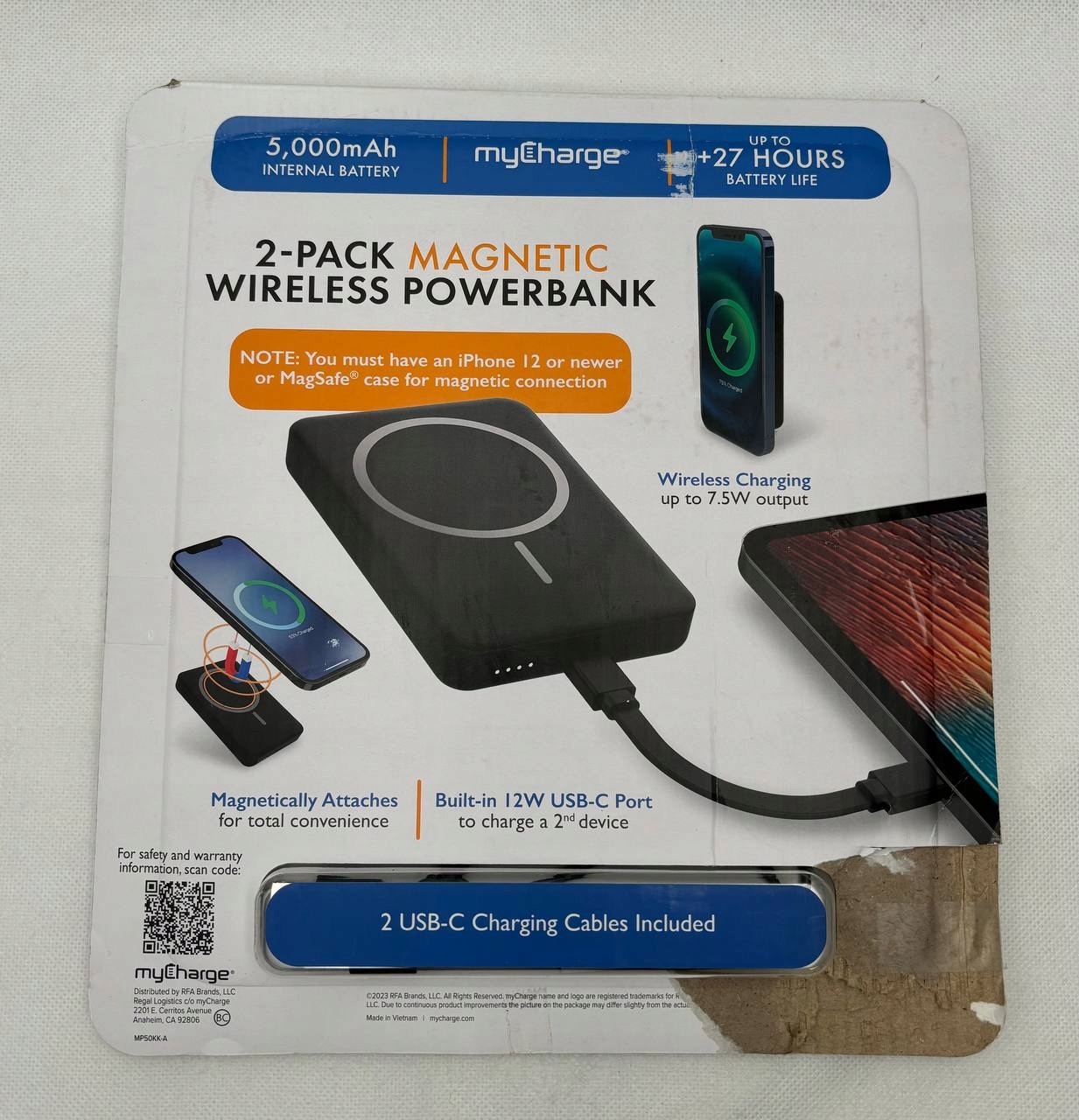 thumb MyCharge 5000mAh Magnetic Powerbank (2 Pack) for Magsafe Phones - Black (Powystawowy)