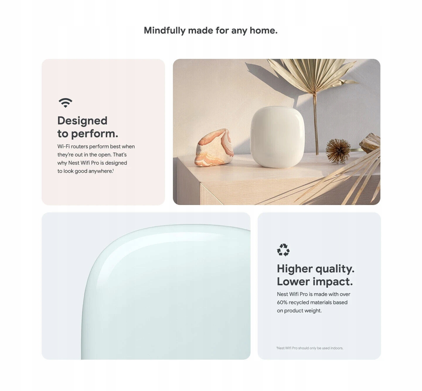 thumb Router Google Nest Wifi Pro 802.11ax Wi-Fi 6 4 szt GA03691-US (Powystawowy)