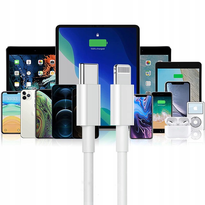 thumb Kabel Apple USB typ C - Apple Lightning 2 m biały (Powystawowy)