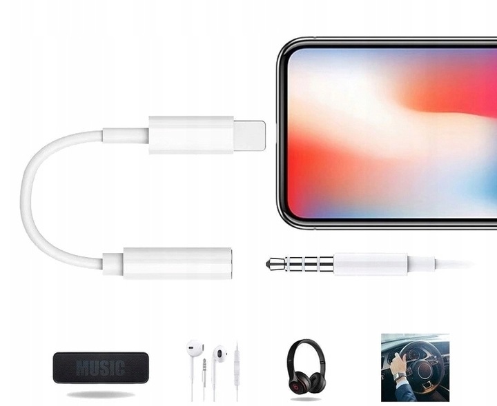 thumb Oryginalny Apple Lightning to 3.5 mm Jack Adapter OUTLET (Powystawowy)