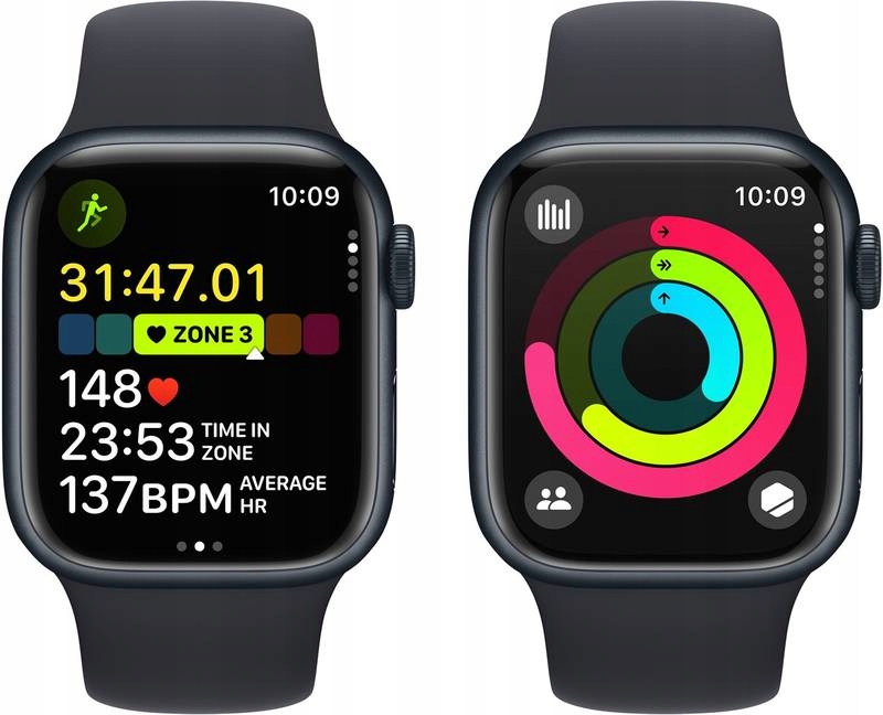 thumb Smartwatch Apple Watch Series 9 GPS 45mm czarny z paskiem M/L OUTLET (Powystawowy)