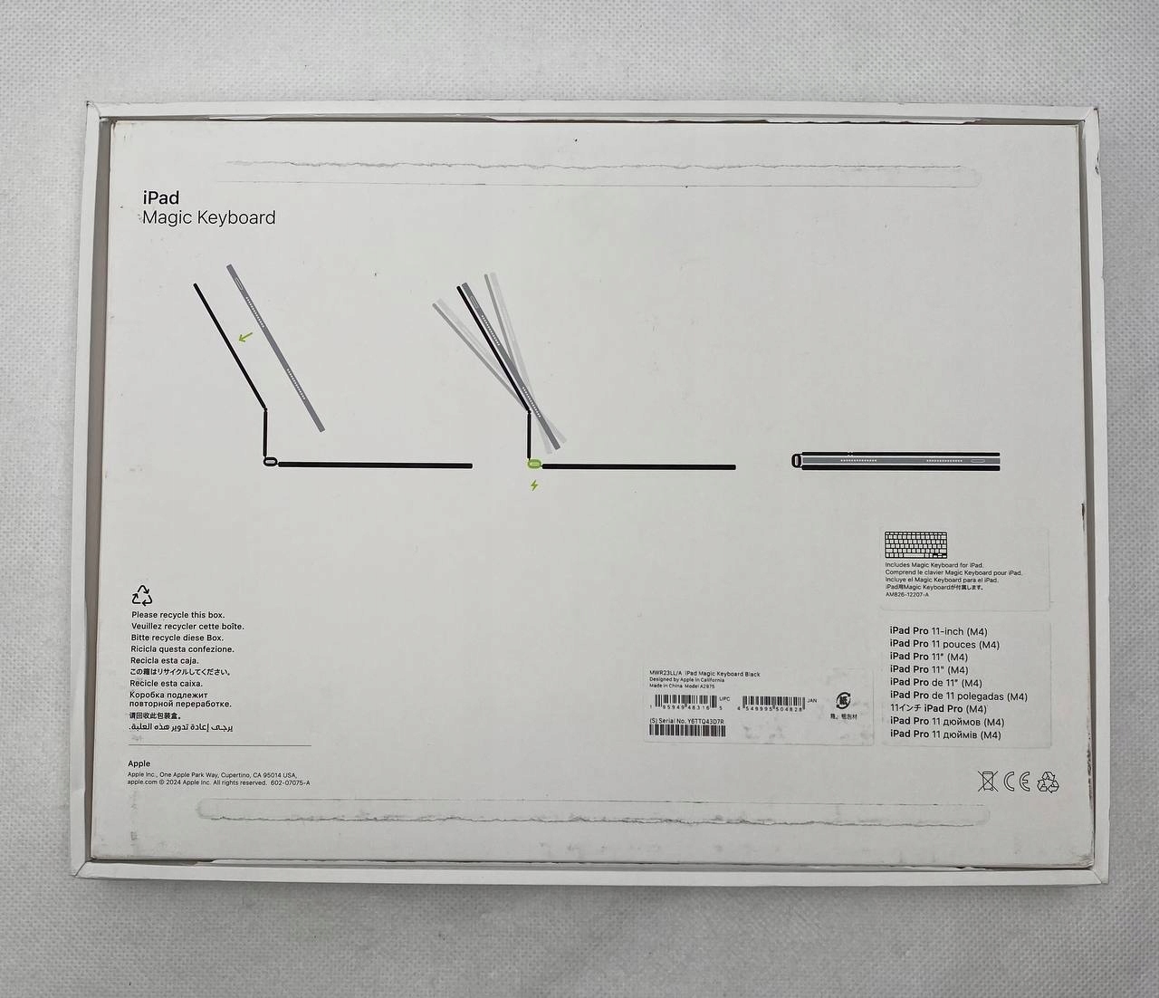 thumb Klawiatura Apple do Apple iPada Pro M4 11 Magic Keyboard czarna USA (Używany)
